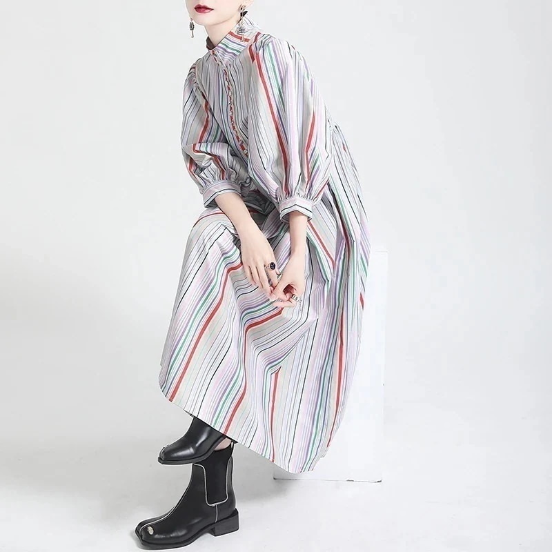 【J.Fashion】 大人気 カラフル ワンピース ロングワンピース お洒落 春 レディースロングワンピース シャツワンピース 体型カバー 日焼け止め メガ割30%までに制限