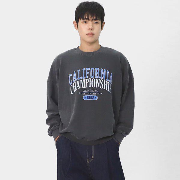 男女共用カリフォルニアチャンピオンシップピグメントオーバーフィットマンツーマンSPT115