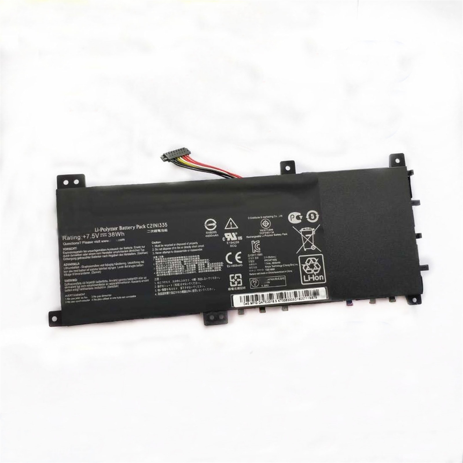 C21N1335 電池・Asusノートパソコン互換 38Wh/4900mAh C21N1335 S451L S451LA V451L V451LB V451LN 交換用のバッテリー dc909-A14
