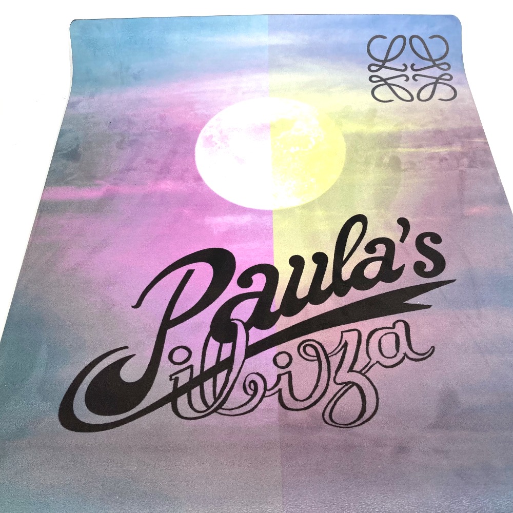 雑貨 ロゴ ヨガマット yoga キャリーストラップ付 Paulas Ibiza パウライビザ エクササイズマット 筋トレ トレーニングマット ストレッチマット インテリア ポリウレタン マルチカラー