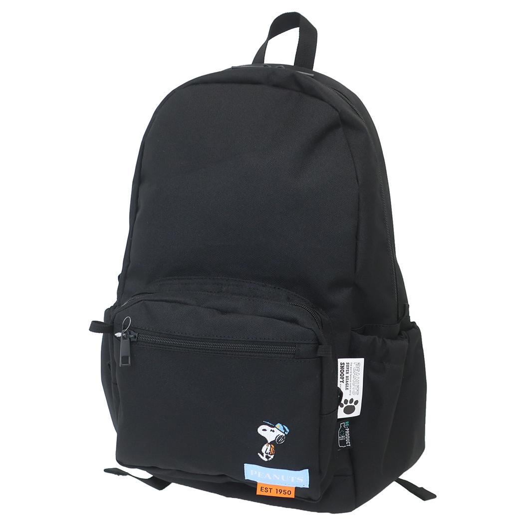 スヌーピー リュック RE-PET スマートデイパック BK ピーナッツ キャラクター グッズ