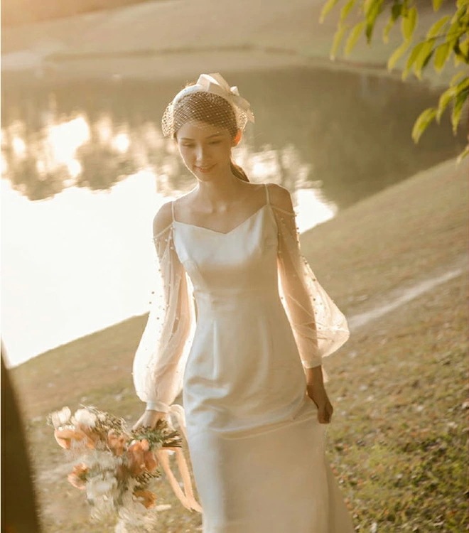 ドレス 花嫁 ウエディングドレス 結婚式 パーティードレス ウェディングドレス お呼ばれワンピース レース 二次会 同窓会 披露宴 卒業式 ブライズ パーティードレス Aライン フォーマルドレス パー