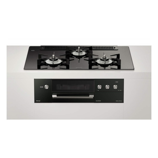 RHS71W31E11RCABW-13A ナイトブラック DELICIA [ビルトインガスコンロ (都市ガス用両側強火力幅75cm)]
