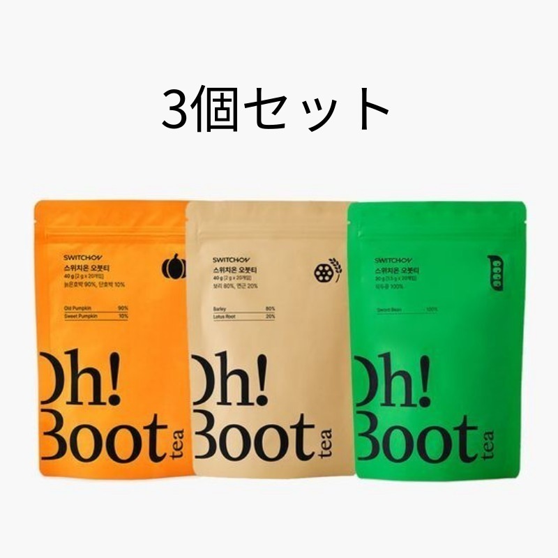 [スイッチオン]オーブートティー20ティーバッグ3種セット(カボチャ茶 + レンコン麦茶 + ナタマメ茶) 100% 韓国産 原物 浸出茶