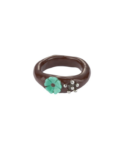 NFF elowen ring brown エロウェンリング ブラウン 韓国アクセサリー 正規品 レディース 指輪