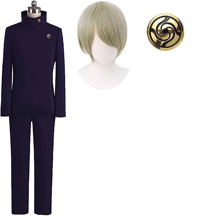 新作入荷コスチュームコスプレ衣装 呪術廻戦 第2期 全員制服 ウィッグ付き アクセサリー付き 高専 七海建人 全セット コスチューム 変身 仮装 ステージ服コスプレ