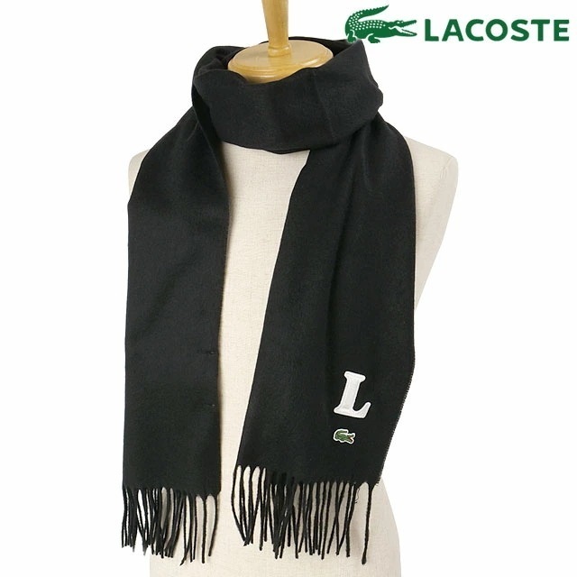 Lステッチマフラー [RE017J-99-031] メンズ・レディース 小物 アクセサリー ストール 防寒 ブラック