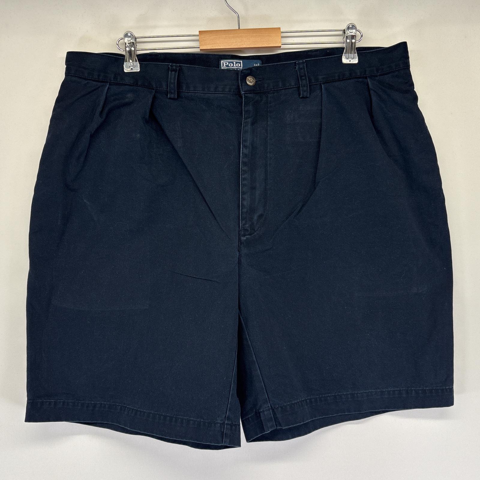 古着 ポロバイラルフローレン Polo by Ralph Lauren ショートパンツ ポロチノ ツータック TYLER SHORT w40 ネイビー メンズ