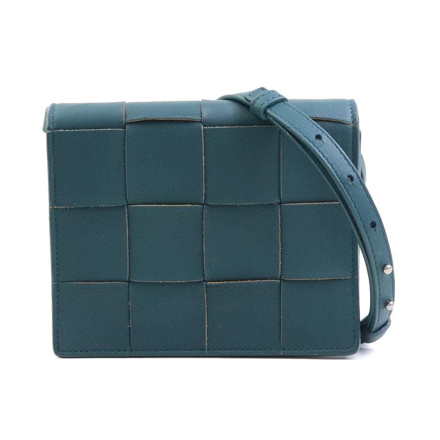 ボッテガヴェネタ BOTTEGAVENETA ショルダーバッグ レザー ダークグリーン ユニセックス 56064a