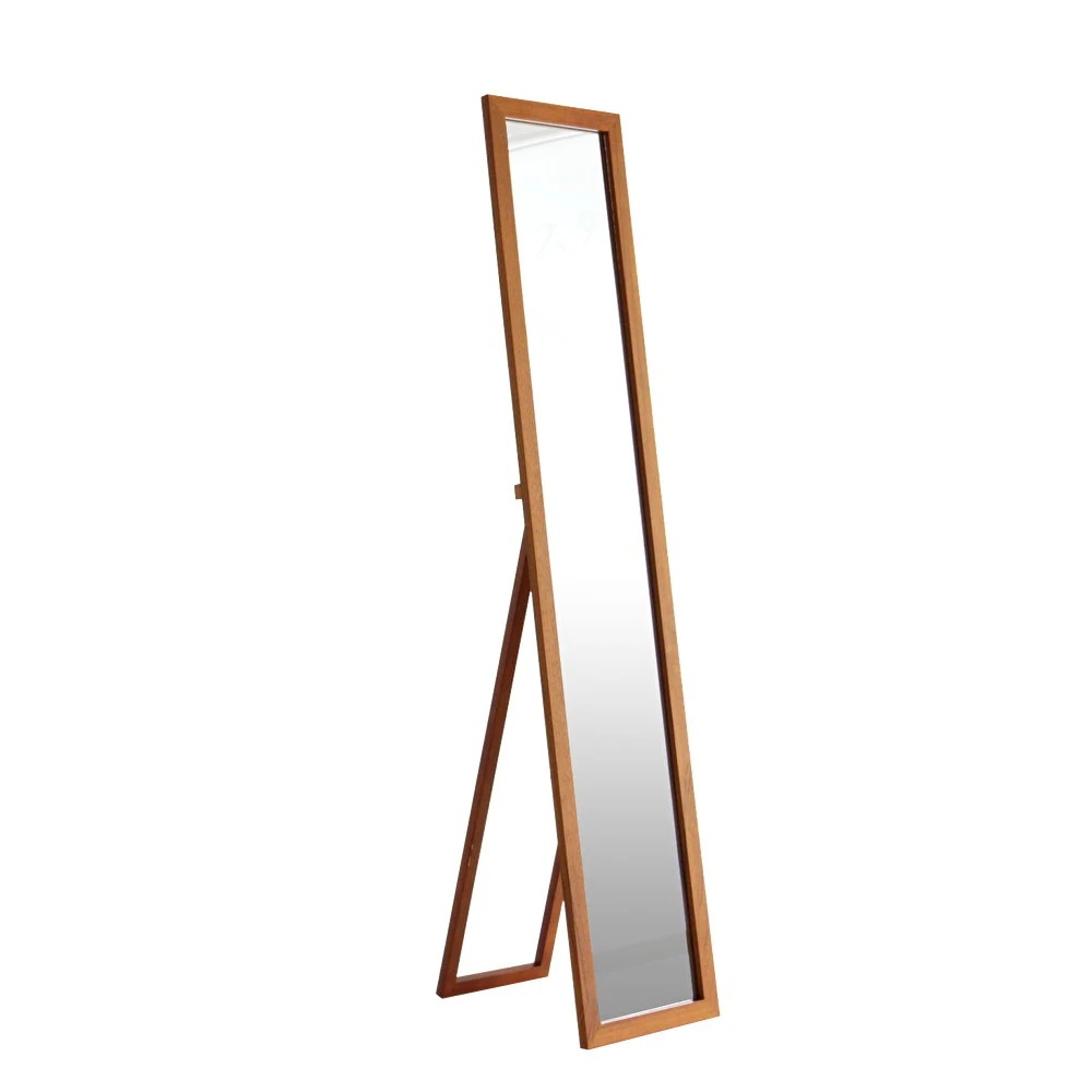 ウィルリミテッド チーク突板スタンドミラー ブラウン TK-30BR 家具 モダンデザイン 現代的 合わせやすい スタンドミラー
