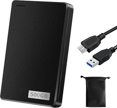 他サイト： 外付けハードディスク 外付けHDD 500GB テレビ録画 超高速データ転送 超薄型 2.5インチ USB3.0に対応 /PC/TV/Mac/PS4/PS5/XBox 携帯便利 収納袋付属の商品画像