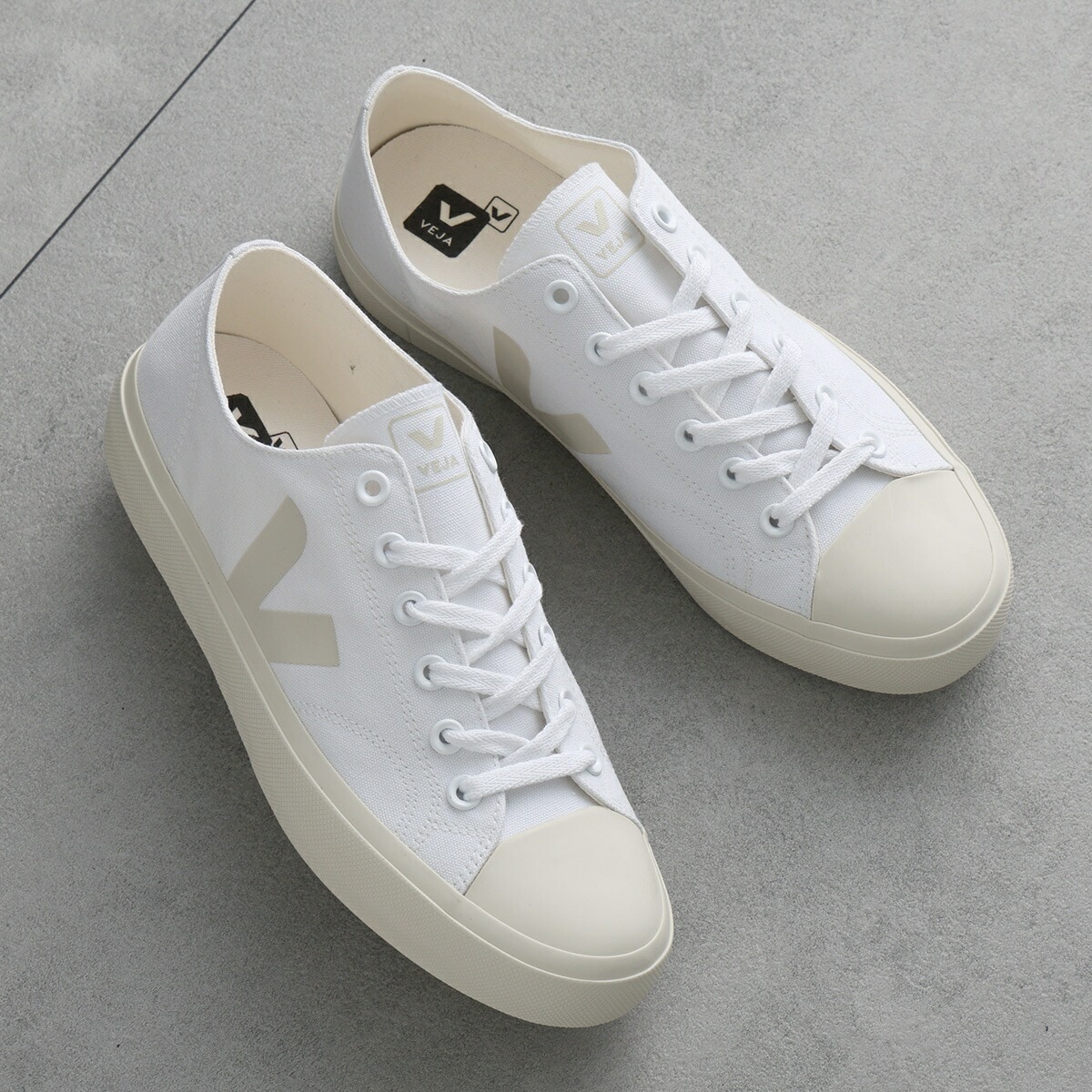 VEJA ヴェジャ スニーカー WATA II LOW PL0101401 レディース キャンバス ロゴ ローカット シューズ 靴 WHITE-PIERRE