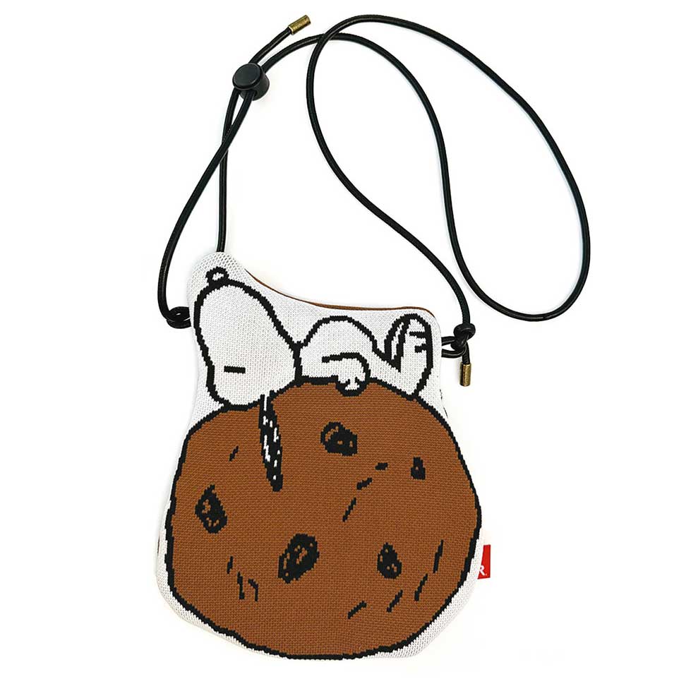 2024新作 スヌーピーバッグ ROOTOTE babyroo pillow knit PEANUTS 8392 ルートート スヌーピー IP.ベビールー.ピローニット.ピーナッツ-9O クッキー