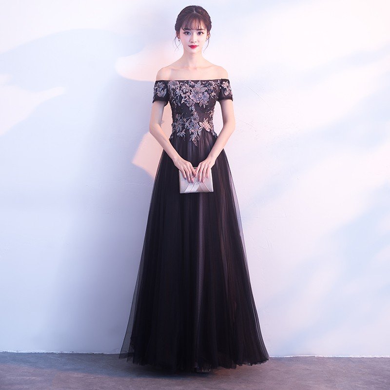 ロングドレス 安い カラードレス 花嫁 カクテルドレス 黒 演奏会 イブニングドレス 結婚式 フォー 11,699円