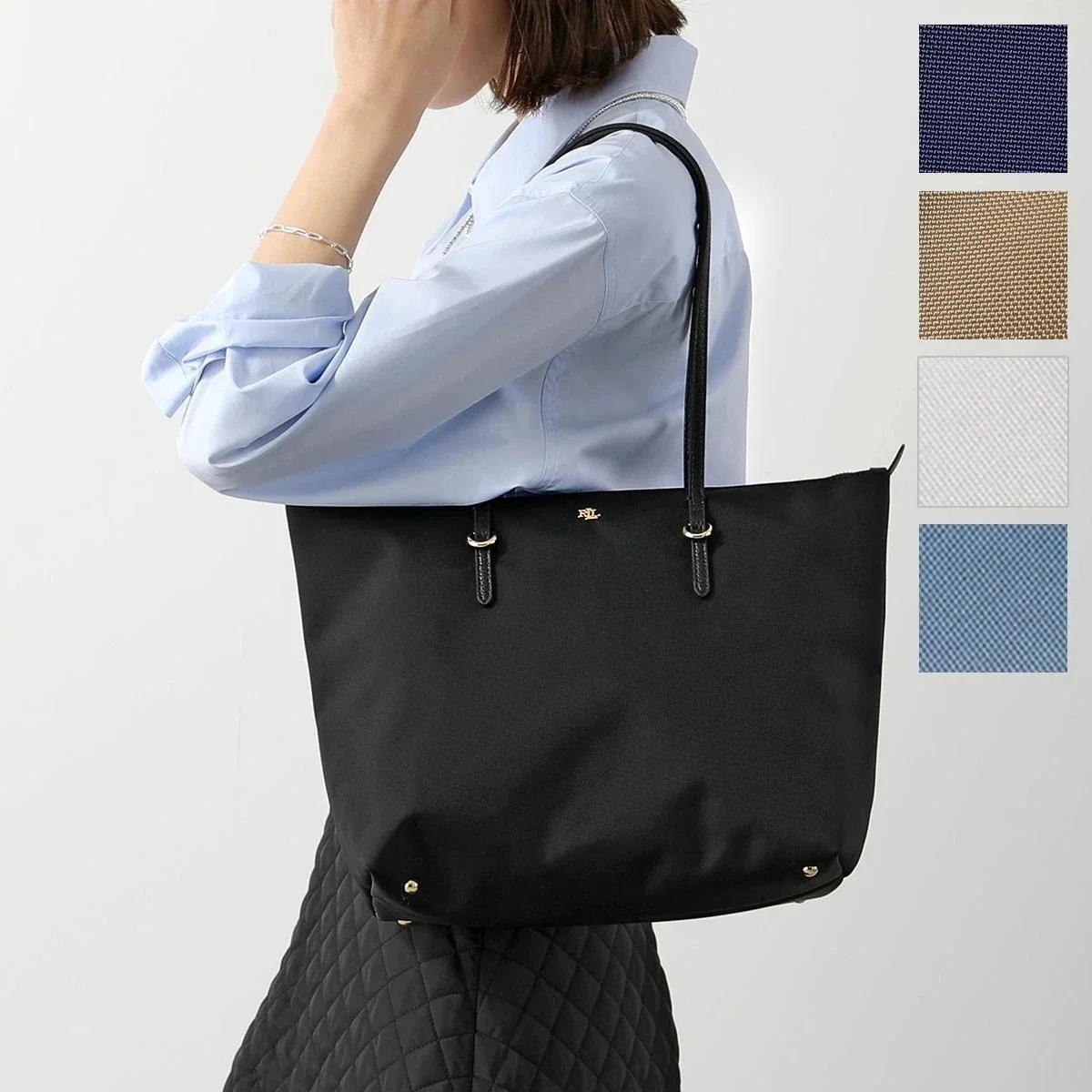 Lauren Ralph Lauren ラルフローレン トートバッグ Keaton キートン 431916737 レディース ハンドバッグ ナイロン メタルロゴ