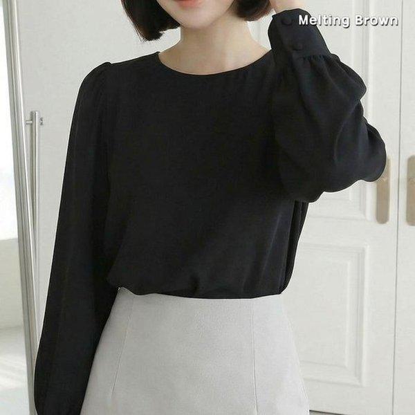 女性用長袖ブラウス オフィスルック T09