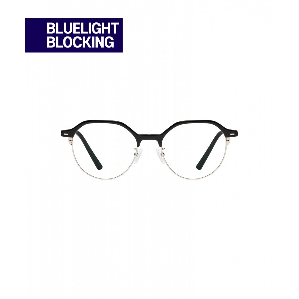 リクローリクロウ E516 ブラックシルバーグラスブルーライトオーバーグラス