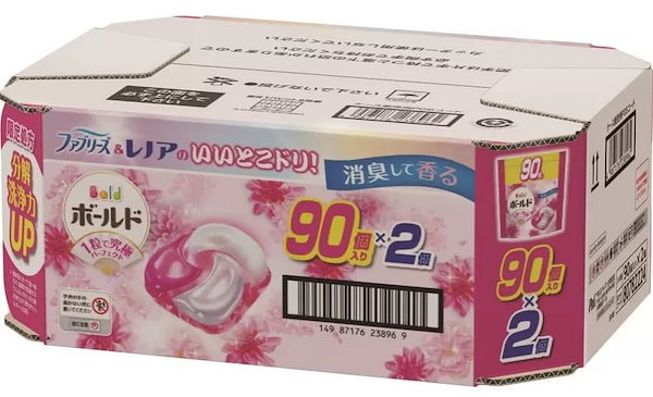 ボールド ジェルボール 4D プレミアム　 詰替え 90個×2個 2箱 360個 Amazon | ボールド ジェルボール 4D プレミアム 洗濯洗剤 華やか