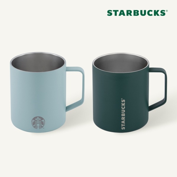 【Starbucks】 SS デビ マグ 414ml 2P (ミント/グリーン)韓国スタバ