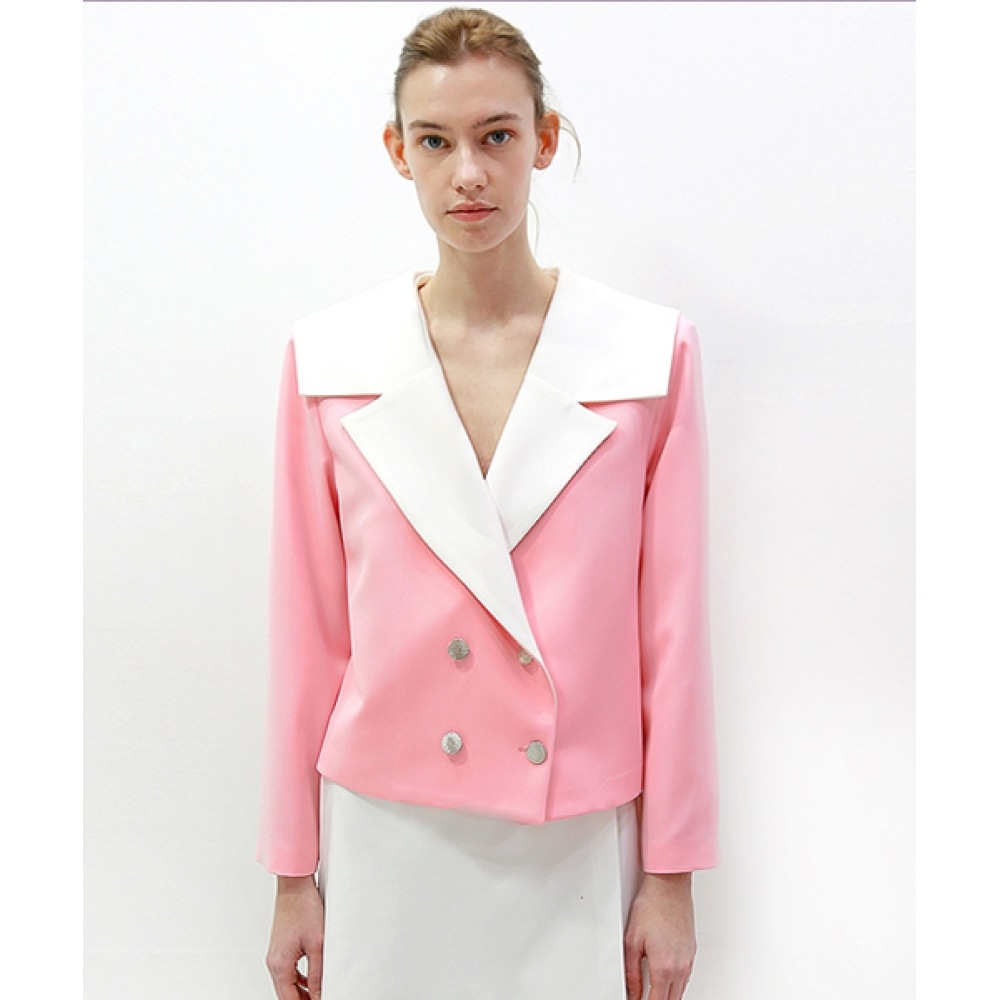 DAMAGE MNEMONIC セーラークロップピンクジャケット_Sailor Crop Pink JK