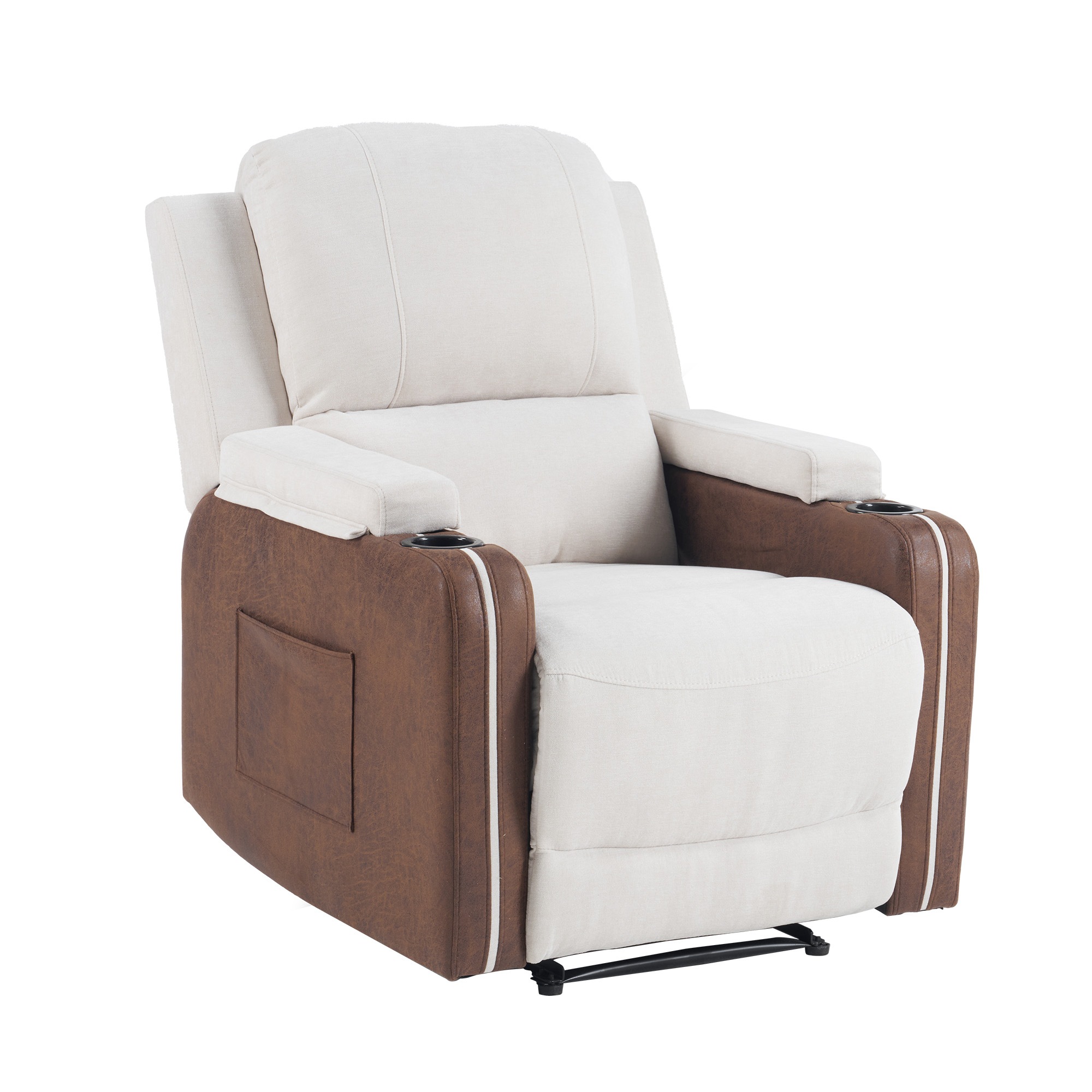 【国内発送】749【背もたれ・フットレスト独立可動】リクライニングチェア 165無段階調整 リモコン式操作 リクライニングソファ 1人掛け 耐荷重160kg 電動 リクライニング ファブリック オッ