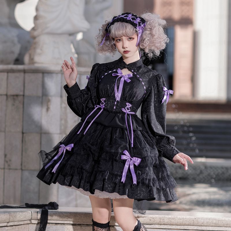 セクシーかわいいコスプレハロウィン衣装 プリンセスドレスロールプレイングロリ ロリータ 新作長袖ワンピース 2025福 パーティードレスJkセット ふわふわ 成人式女性ミ制服 ータロリータクラ風お嬢様