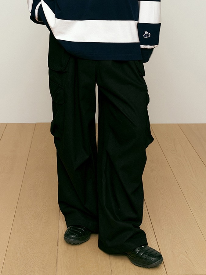 COTTON CARGO PANTS [BLACK]