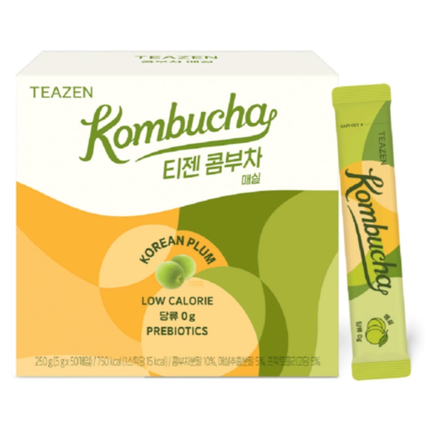 コンブチャ梅, 5g*50ea (糖類0g/15kcal/低カロリー/乳酸菌12種/梅味) 4,783円
