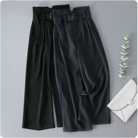 ボトムス パンツ ズボン ワイドパンツ ロング丈 ワイド ベルト ウエストマーク ポケット ハイウエスト かわいい 大人可愛い シンプル カジュアル おしゃれ お洒落 かっこいい 大人女子 こなれ感