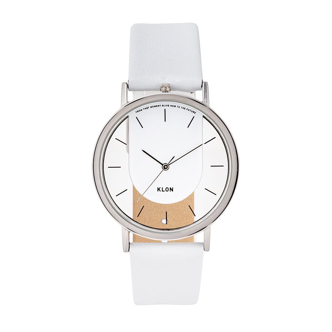 腕時計 メンズ ホワイト 人気 ブランド レザー おしゃれ レディース ユニセックス 白 スケルトンウォッチ KLON INVISIBLE RELATION WHITE 40mm