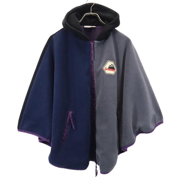 フリース ポンチョ F ネイビー レディース