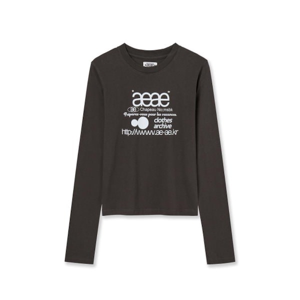 AEAE☆大人気Tシャツ♪WEB LOGO LS (3color) Qoo10 aeae WEB LOGO CROP LS Tシャ