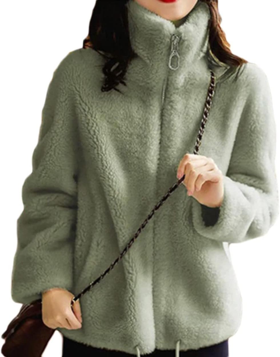 ボアジャケット レディース 裏ボア ボアブルゾン 大きいサイズ スタンドカラー フリース ボアコート アウター ジャケット ブルゾン 防寒 暖かい おしゃれ 個