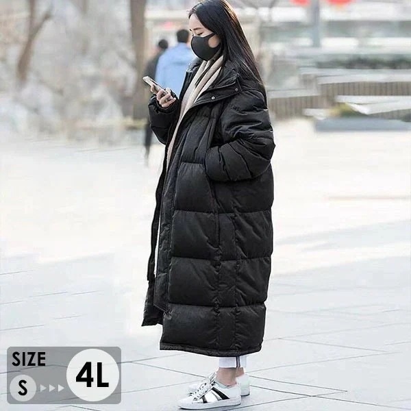 ダウンコート防寒 50％ダウン ベンチコート ロングダウンコート 超ロング 暖かい レディース 黒 ロング丈 大きいサイズ 取り外し可能 ファー脱着 ダブルファスナー アウター 柔らかい 防寒性 冬服