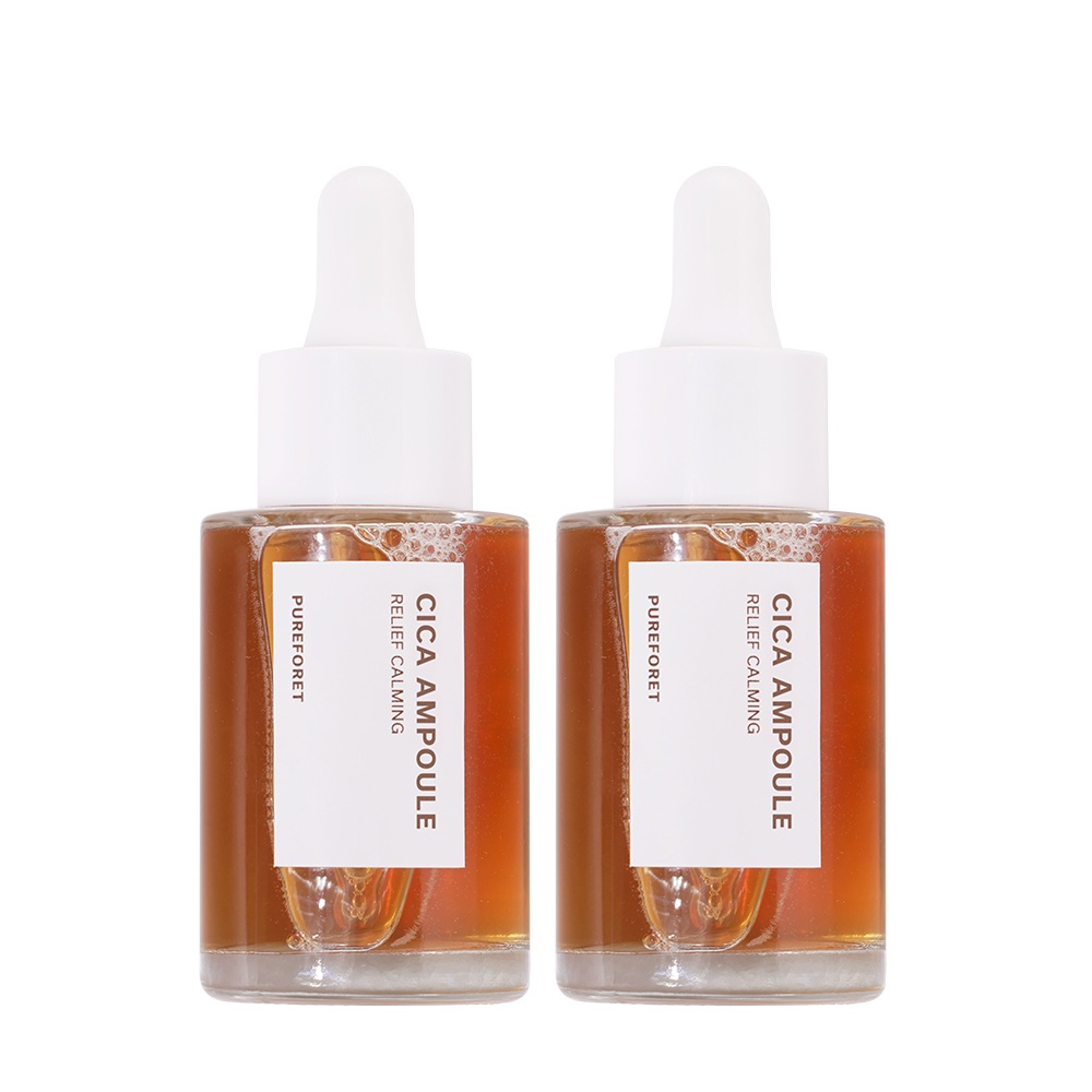 1+1 ピュアフォーレ ツボクサ 鎮静 シカ 水分 ニキビ 毛穴 くすみ 美白 ホワイトニング セラム アンプル 30ml