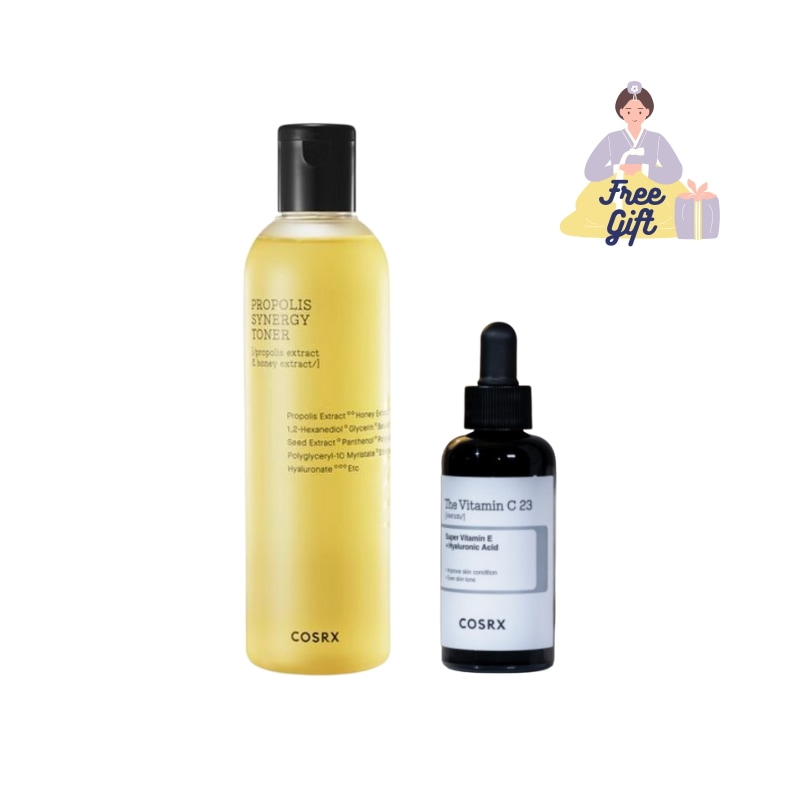 【シナジー効果セット】フルフィットプロポリスシナジートナー280ml ＋ザビタミンC23セラム20ml　保湿力/肌バリア/うるツヤ/化粧水トナー/黒蜜/ハチミツ/肌荒れ/ニキビケア