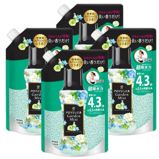 レノア ハピネス アロマジュエル 香り付け専用ビーズ パステルフローラル&ブロッサム 詰め替え 1,810ML×4袋 [大容量] [ケース品]