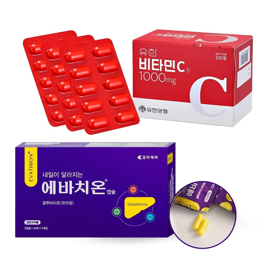 【毎日ケア2種セット】エバチオン180錠＋Cサポート100錠／すこやか習慣サポート／韓国サプリメント