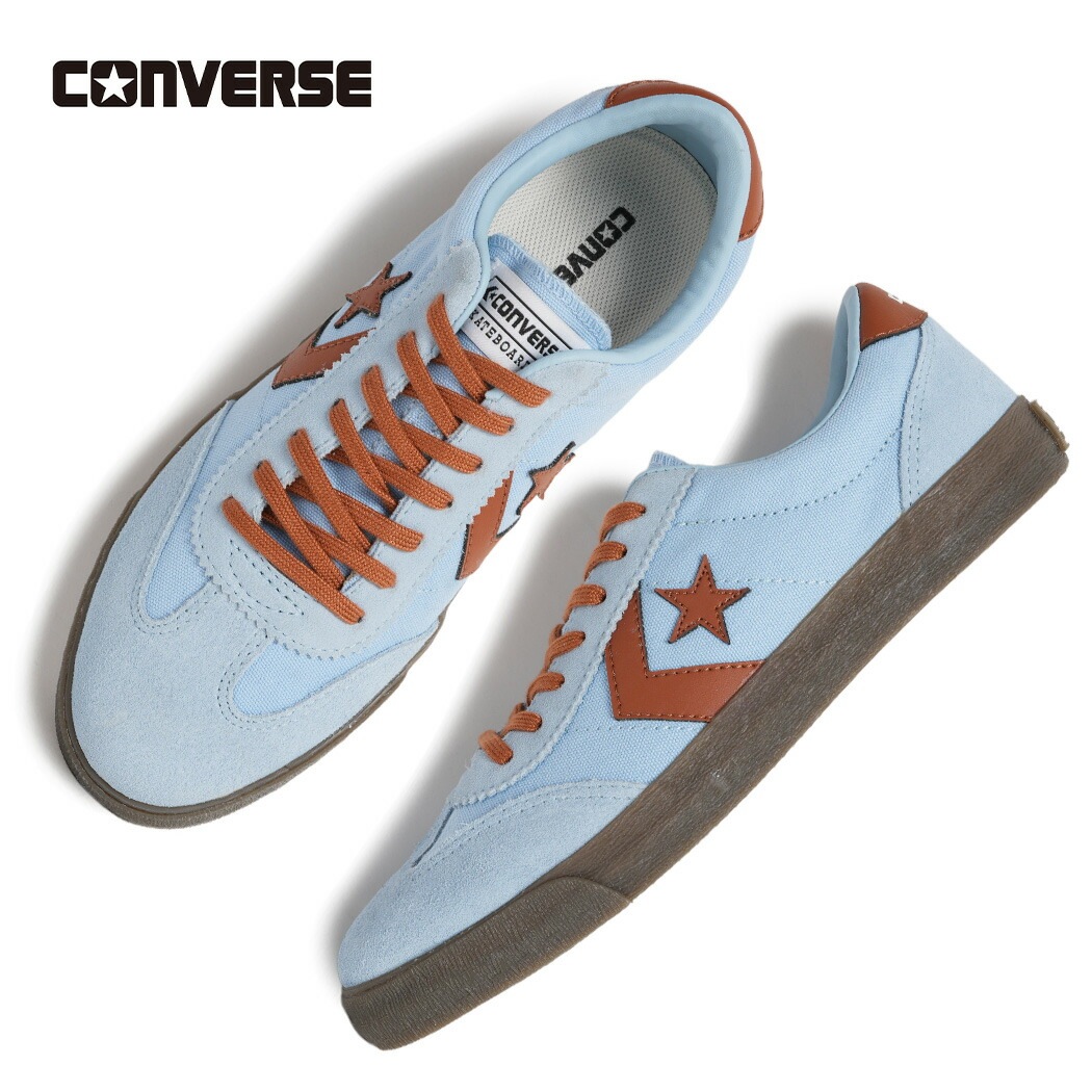 CONVERSE コンバース ロードクラシック スニーカー ROAD CLASSIC SK OX LIGHTBLUE BROWN ( 水色 ブルー ブラウン ローテク メンズ レディース 337026