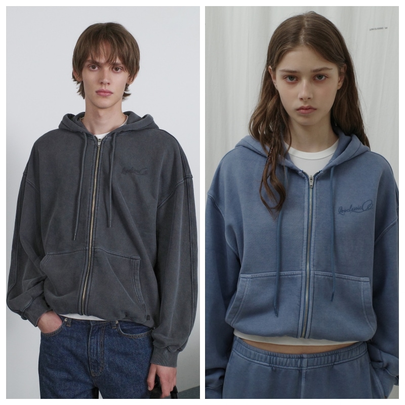 【LOW CLASSIC】 BUTTON UP HOODIE black LOW CLASSIC