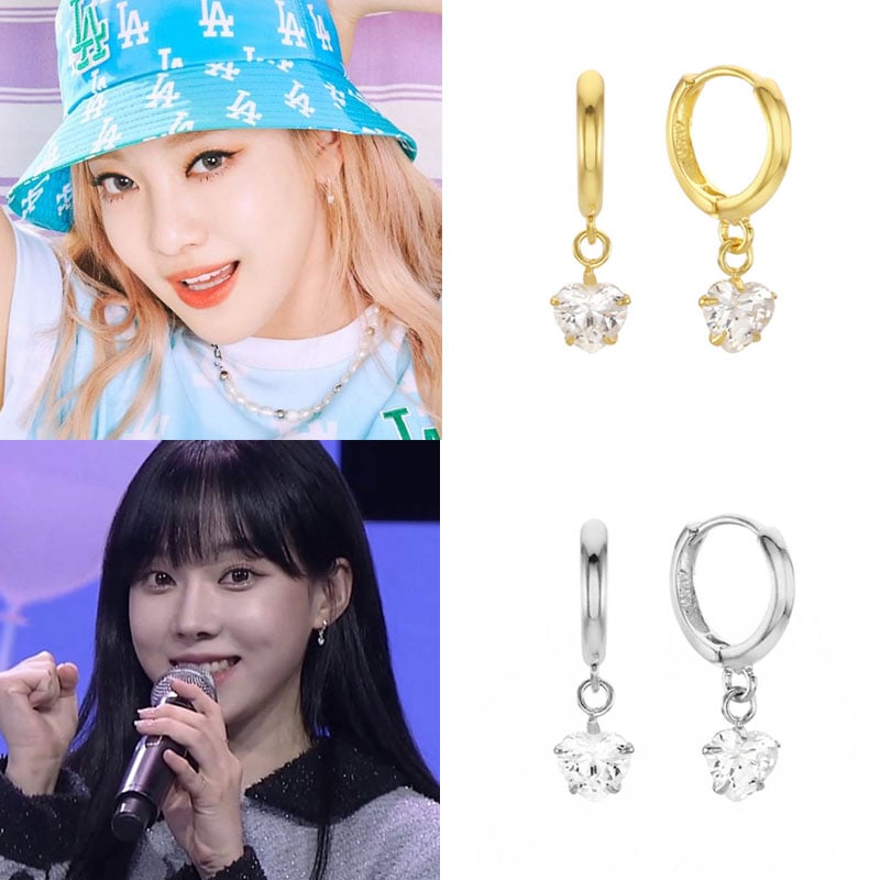 [エスパウィンターランニング着用] shining heart earring/韓国ファッションスタイル/SNS人気/デイリーアイテム/トレンドアクセサリー/韓国女性トレンド/韓国芸能人着用/セレブ