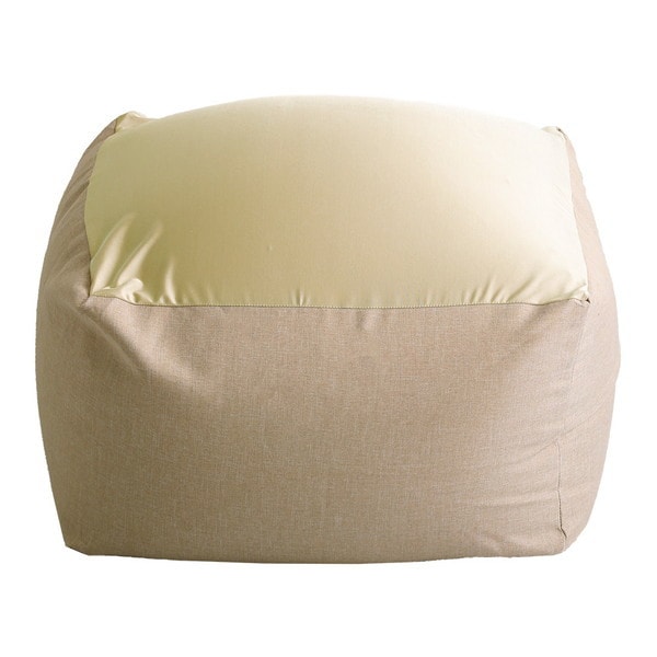 ホームテイスト SH-07-NGMV-XL キューブ型ビーズクッション ライトカラー Guimauve Neo-ギモーブネオ- カラーズ XLサイズ ベージュ メーカー直送