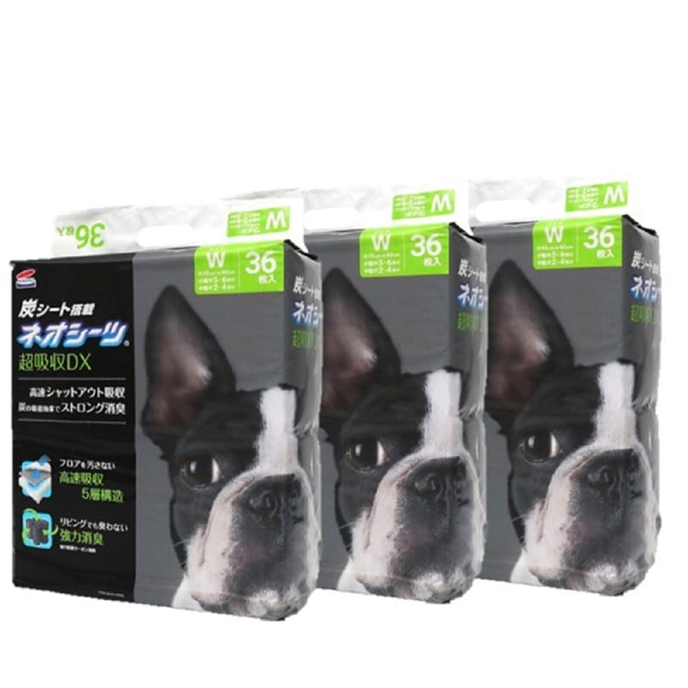 全国送料無料 【Amazon.co.jp限定】 ネオ・ルーライフ ネオシーツ カーボン DX ペットシーツ ワイド 36枚入り×3袋 全108枚 (ケース販売)
