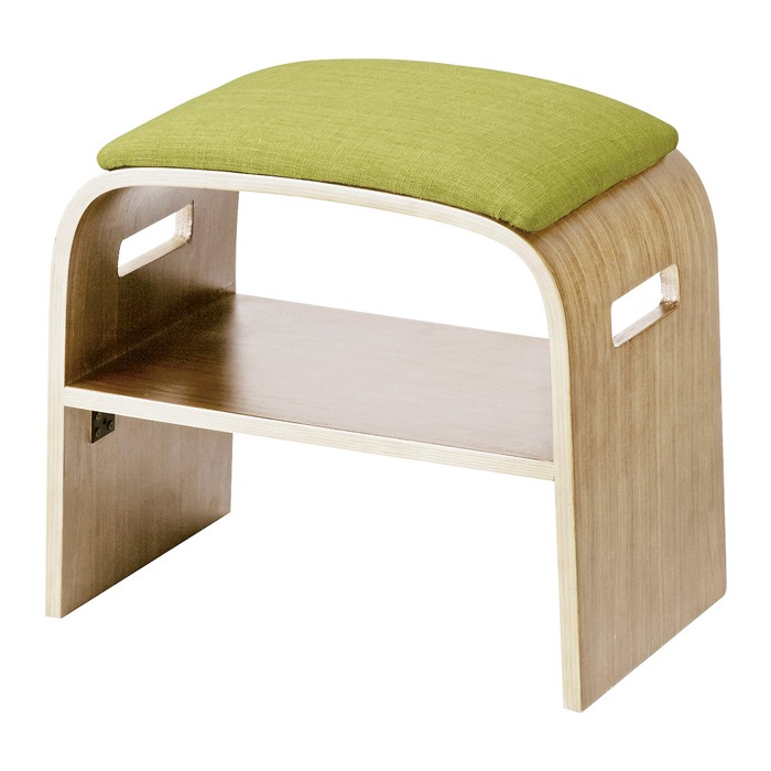 曲げ木 玄関チェア RESSO レッソ BCW-500-GR グリーン