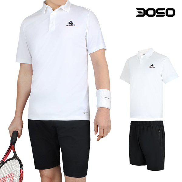 []スポーツ テニスウェア アディダス メンズ 半袖Tシャツ+スポーツショートパンツ セット