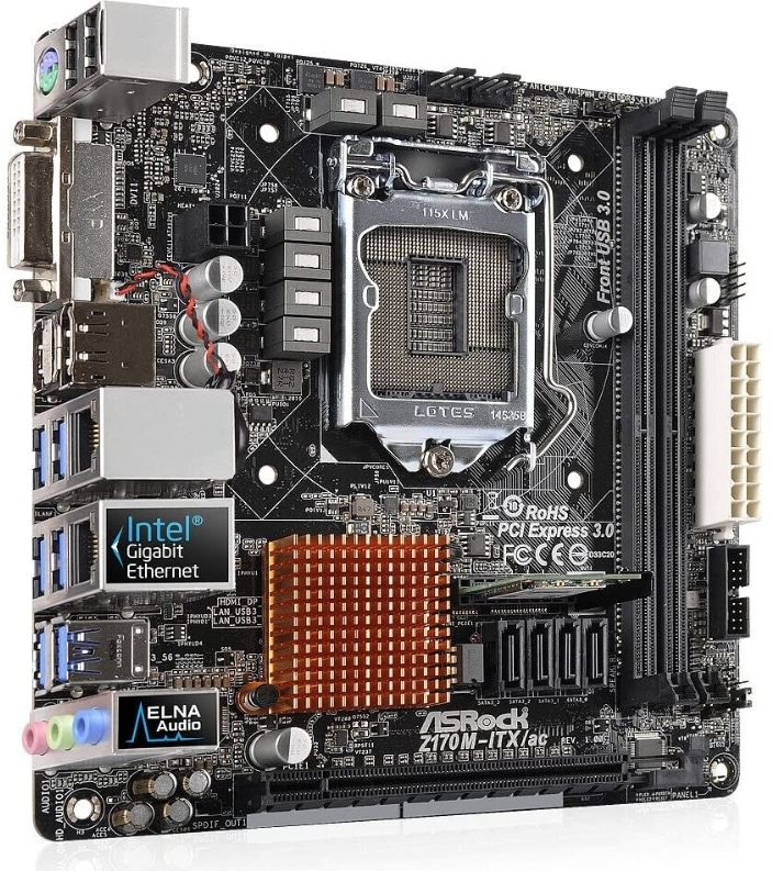ASRock Z170M-ITX/ac Intel Z170 LGA1151 Mini-ITX DDR4 SATA3 HDMI DVI Motherboard 16,660円