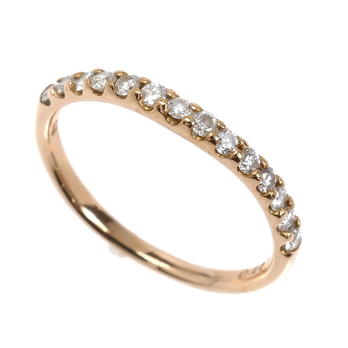 K18PG ピンクゴールド リング・指輪 ダイヤモンド0.23ct 9号 1.5g レディース 中古