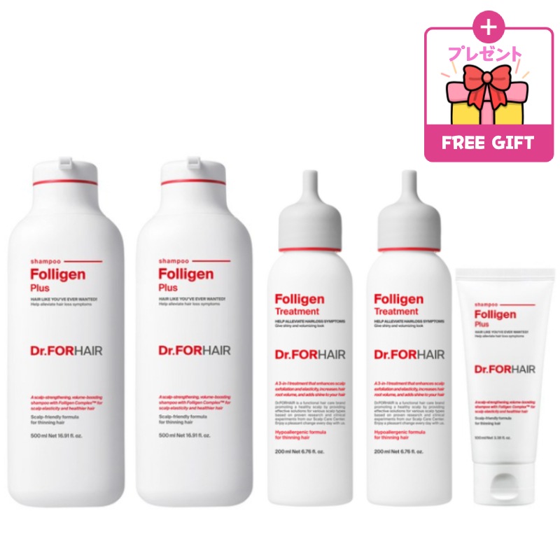 [大容量セット]ポリジェン プラス 脱毛緩和 シャンプー 500ml*2個 +ポリジェン 脱毛症緩和ヘアトリートメント200ml*2個+シャンプー 100ml 韓国シャンプー 頭皮ケア ボリューム