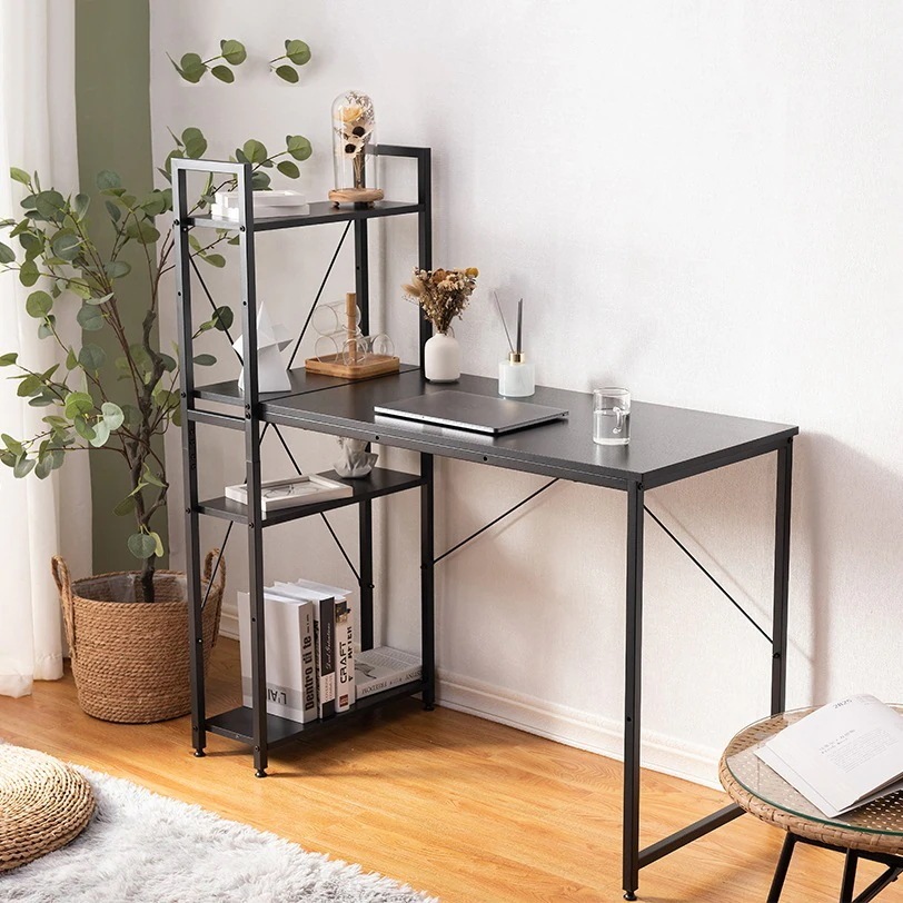 【即日国内発送】パソコンデスク 一体分割両用 机 デスク 書斎デスク 学習机 デスク 収納付き 木製 勉強机 調整可能