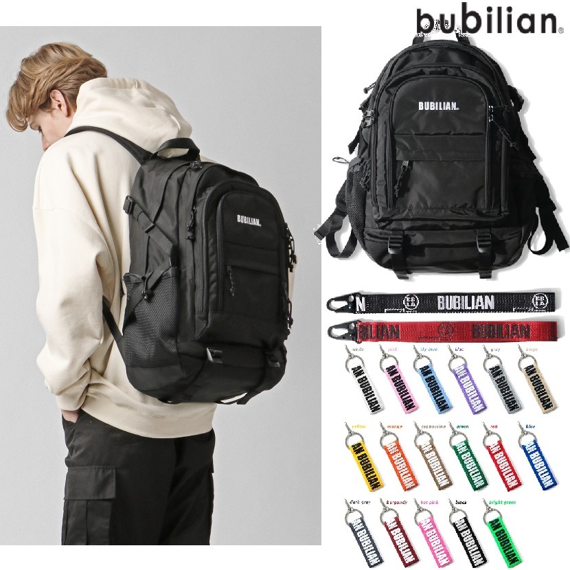 Stunning Backpack_Black 41L 新商品 新学期 韓国人気 韓国ファッション 男女共用 カップルアイテム ストリートファッション カジュアルバッグ 学生バッグ